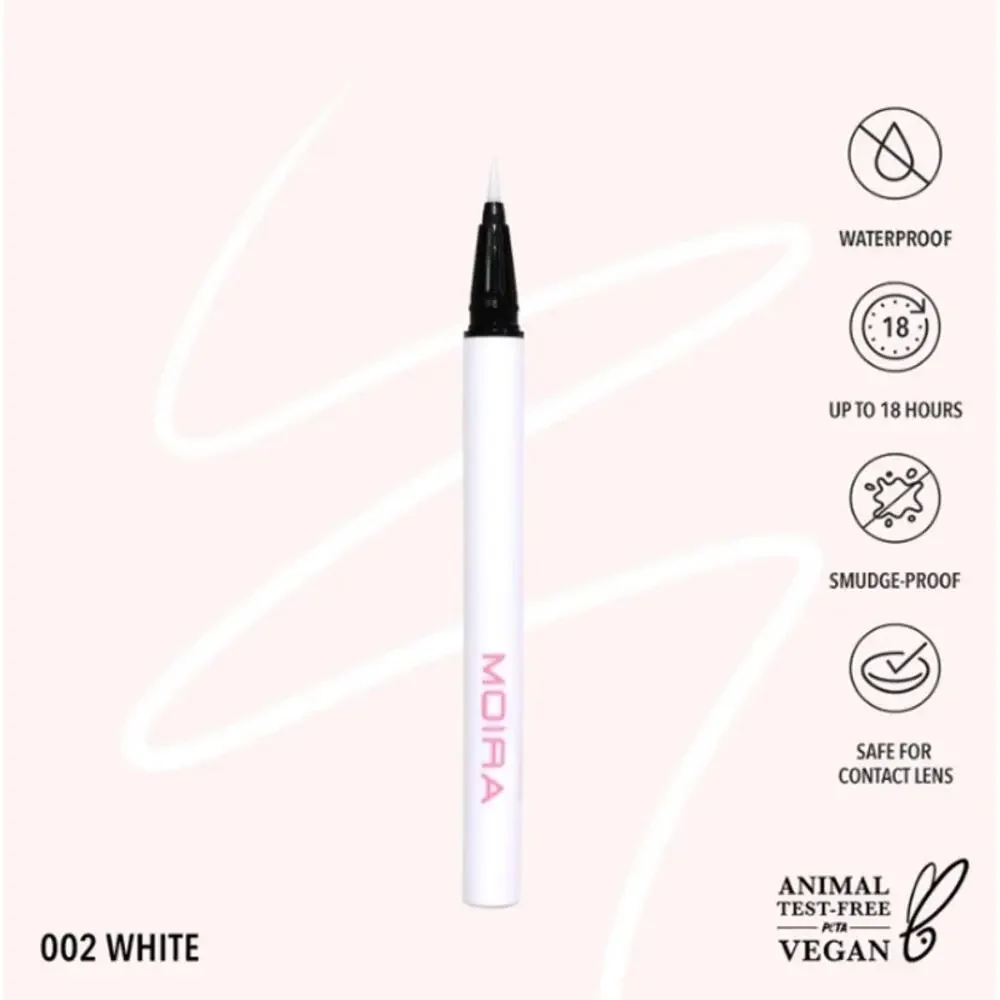 K-Care: Moira Precision Liquid Waterproof Liner White*Korean Makeup*CLEAN